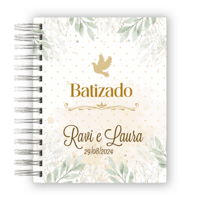 Livro de Oração Folhagem com poá - ATACADO