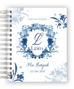 Livro de Oração Floral Azul - UNITÁRIO