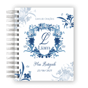 Livro de Oração Floral Azul - UNITÁRIO