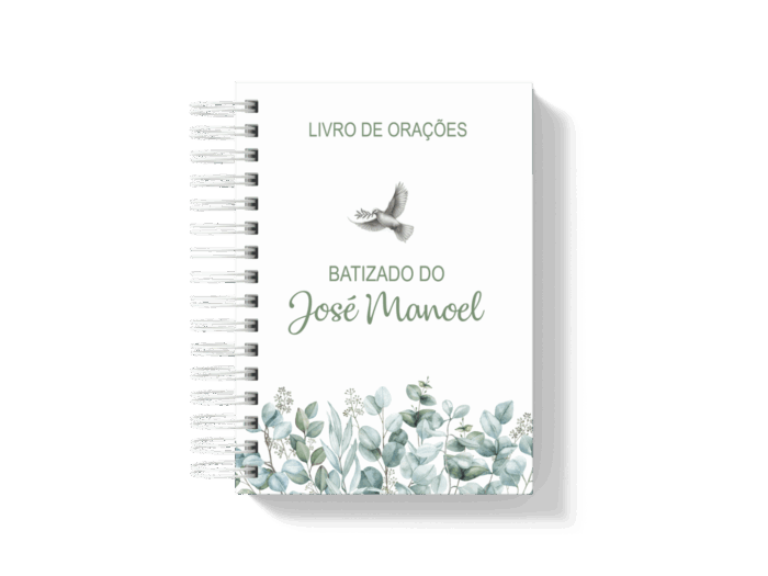 Livro de Oração Folhagem verde - ATACADO