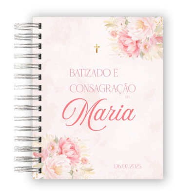 Livro de Oração Floral rosa Maria - ATACADO