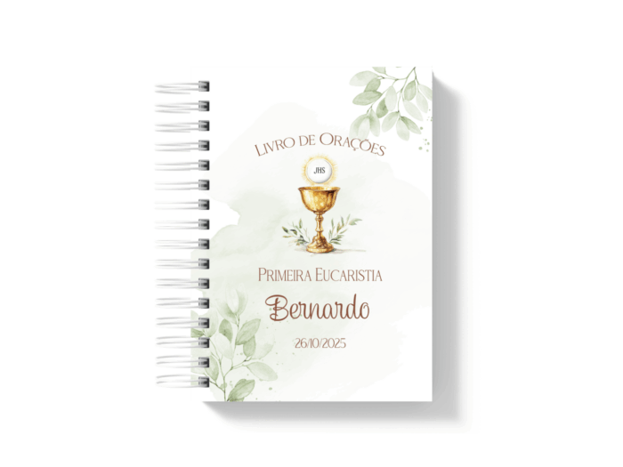 Livro de Oração Folhagem verde Cálice - ATACADO