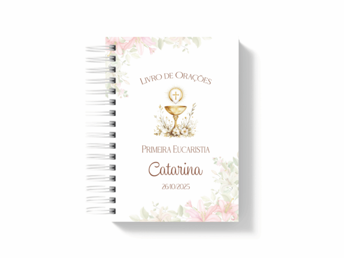 Livro de Oração Folhagem rosa Cálice - UNITÁRIO