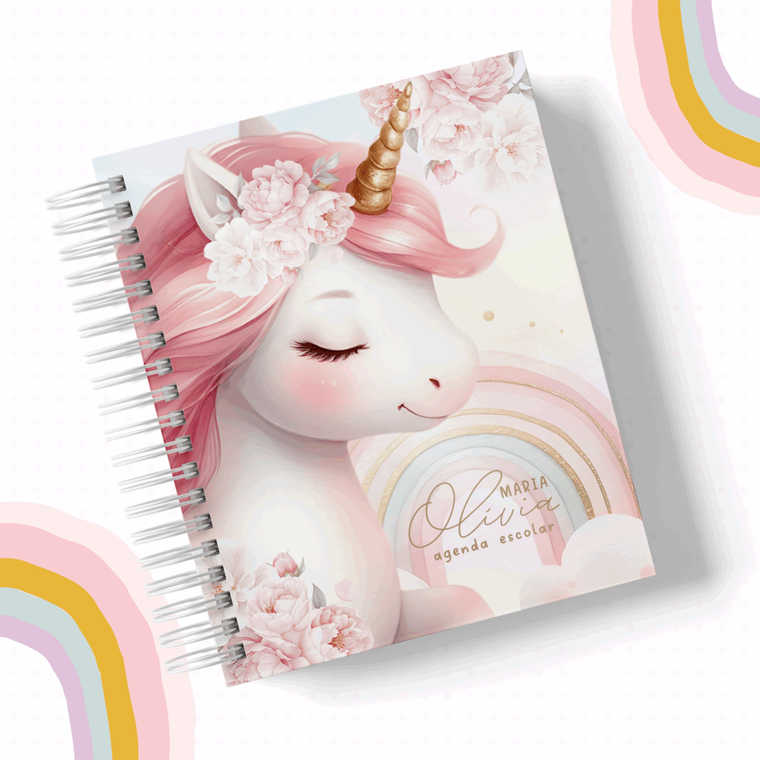 AGENDA ESCOLAR BABY - UNICÓRNIO
