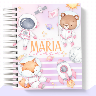 AGENDA ESCOLAR KIDS E TEEN - SPACE GIRL