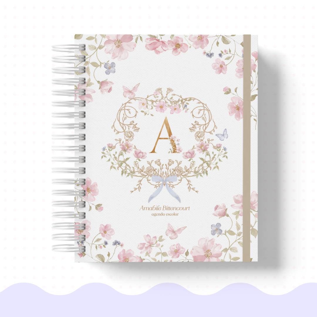AGENDA ESCOLAR KIDS E TEEN - FLORAL ALFABETO