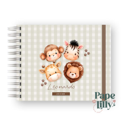 LIVRO DO BEBÊ - SAFARI BABY XADREZ