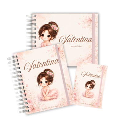 KIT MATERNIDADE MEMÓRIAS COM CAIXA - BAILARINA BABY VALENTINA