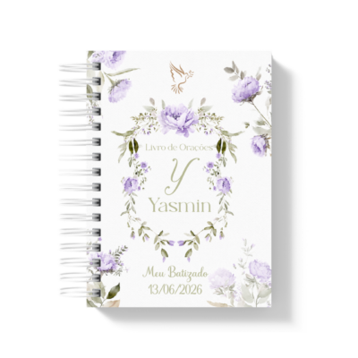 Livro de Oração Floral Lilás - ATACADO